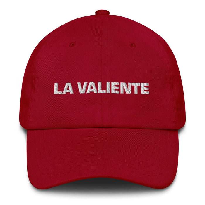 La Valiente The Brave One Mexican Spanish Pride Gift Regalo Dad Hat Mexicada Cranberry