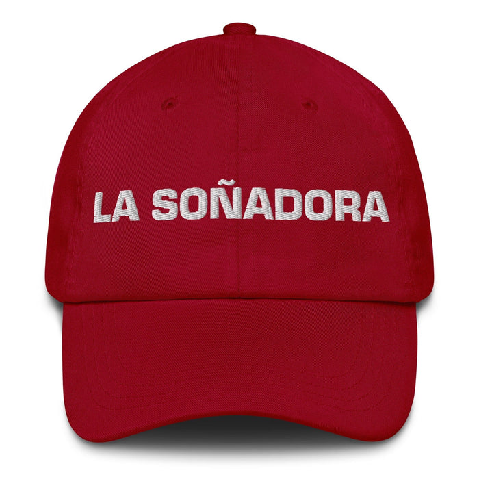 La Soñadora The Dreamer Mexican Spanish Pride Gift Regalo Dad Hat Mexicada Cranberry