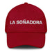 La Soñadora The Dreamer Mexican Spanish Pride Gift Regalo Dad Hat Mexicada Cranberry