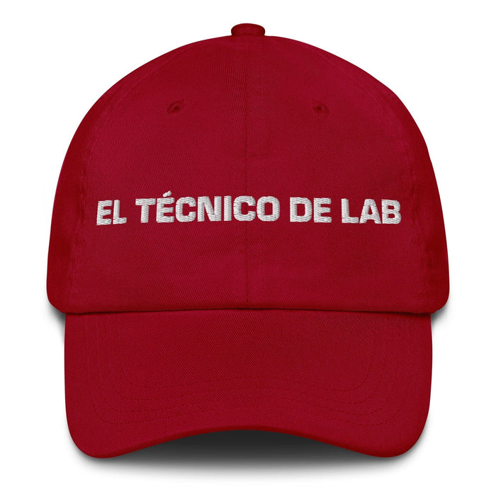 El Técnico De Lab The Lab Technician Mexican Spanish Pride Gift Regalo Dad Hat Mexicada Cranberry