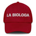 La Biologa The Biologist Mexican Spanish Pride Gift Regalo Dad Hat Mexicada Cranberry