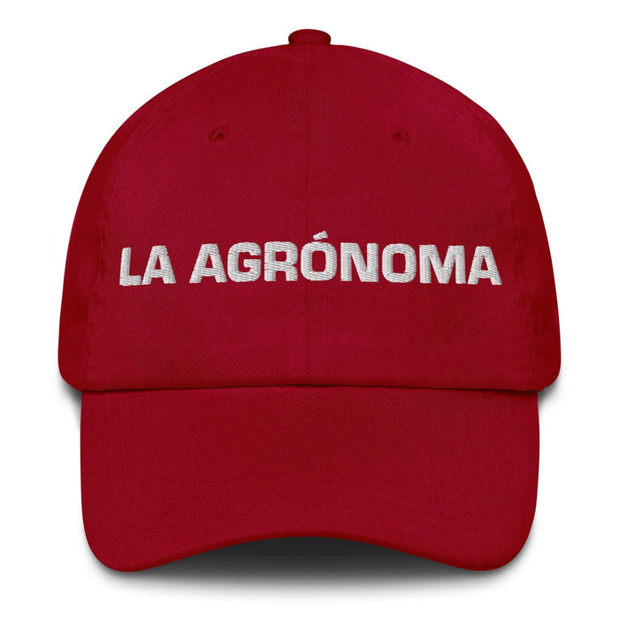 La Agrónoma The Agronomist Mexican Spanish Pride Gift Regalo Dad Hat Mexicada Cranberry