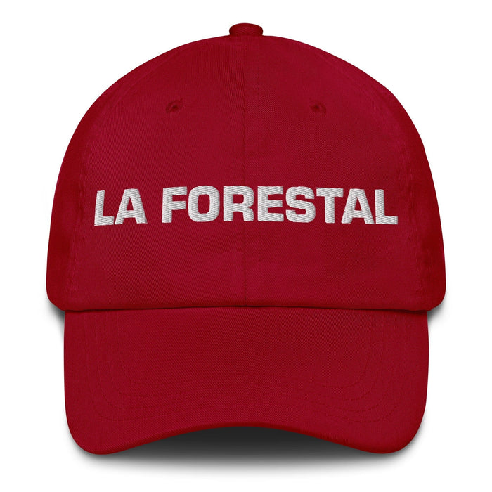 La Forestal The Forester Mexican Spanish Pride Gift Regalo Dad Hat Mexicada Cranberry