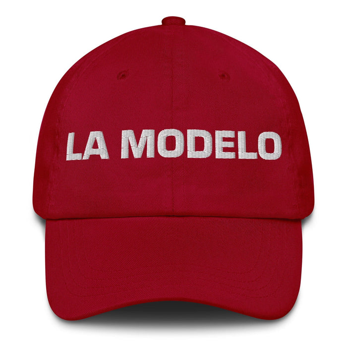 La Modelo The Model Mexican Spanish Pride Gift Regalo Dad Hat Mexicada Cranberry