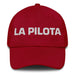 La Pilota The Pilot Mexican Spanish Pride Gift Regalo Dad Hat Mexicada Cranberry