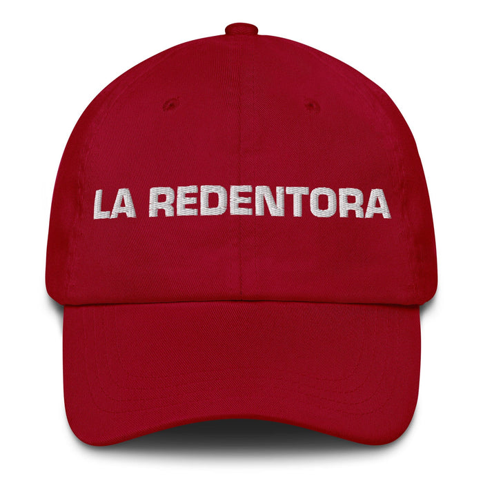 La Redentora The Redeemer Mexican Spanish Pride Gift Regalo Dad Hat Mexicada Cranberry