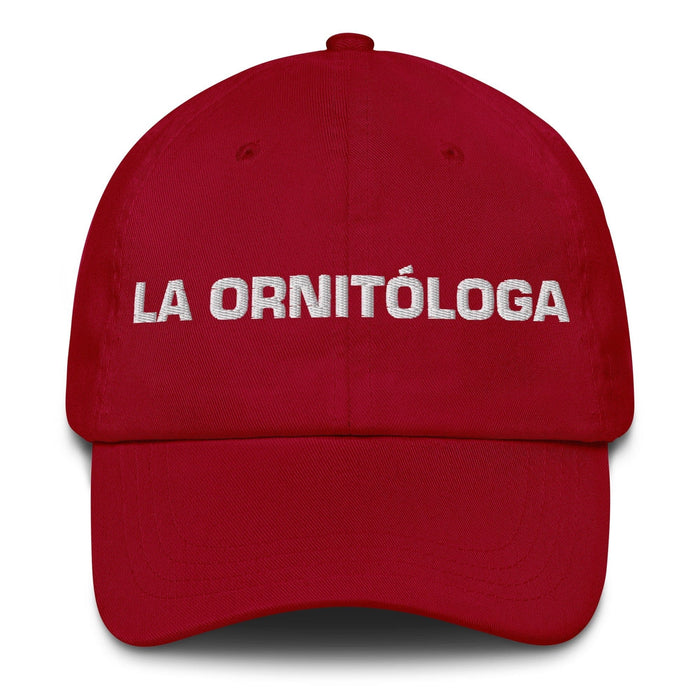 La Ornitóloga The Birdwatcher Mexican Spanish Pride Gift Regalo Dad Hat Mexicada Cranberry