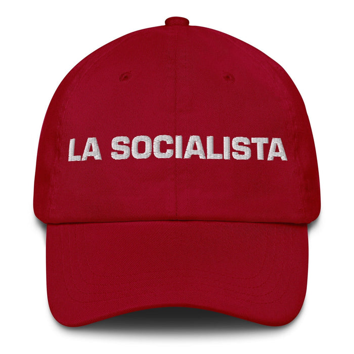 La Socialista The Socialist Mexican Spanish Pride Gift Regalo Dad Hat Mexicada Cranberry