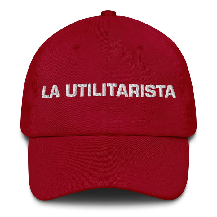 La Utilitarista The Utilitarian Mexican Spanish Pride Gift Regalo Dad Hat Mexicada Cranberry