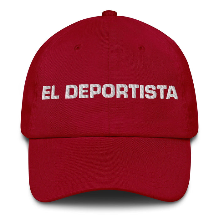 El Deportista The Athlete Mexican Spanish Pride Gift Regalo Dad Hat Mexicada Cranberry