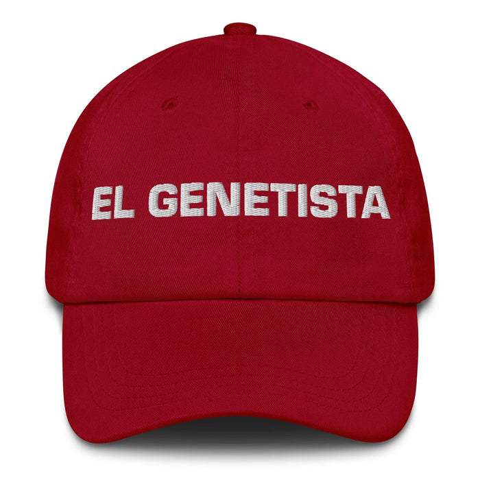 El Genetista The Geneticist Mexican Spanish Pride Gift Regalo Dad Hat Mexicada Cranberry