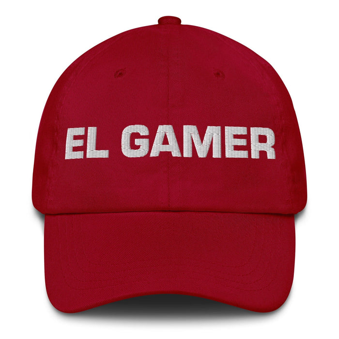 El Gamer The Gamer Mexican Spanish Pride Gift Regalo Dad Hat Mexicada Cranberry