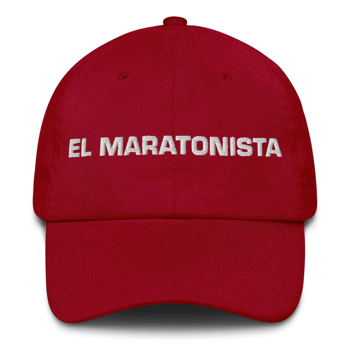 El Maratonista The Marathon Runner Mexican Spanish Pride Gift Regalo Dad Hat Mexicada Cranberry