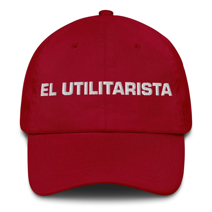 El Utilitarista The Utilitarian Mexican Spanish Pride Gift Regalo Dad Hat Mexicada Cranberry