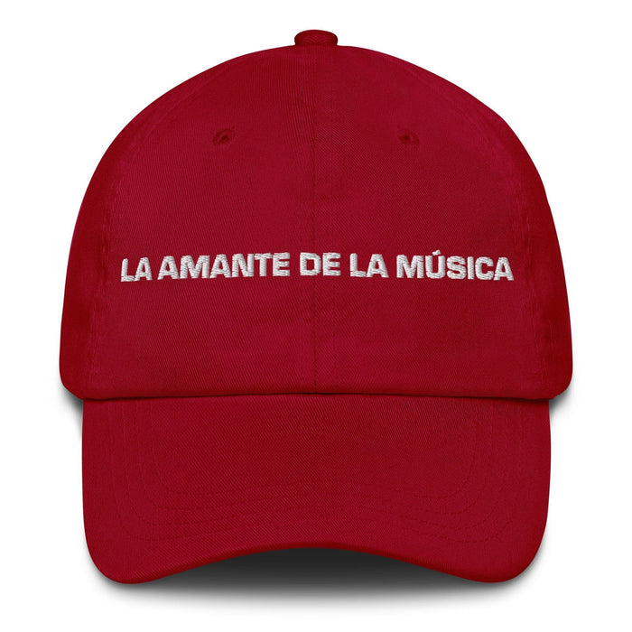 La Amante De La Música The Music Lover Mexican Spanish Pride Gift Regalo Dad Hat Mexicada Cranberry