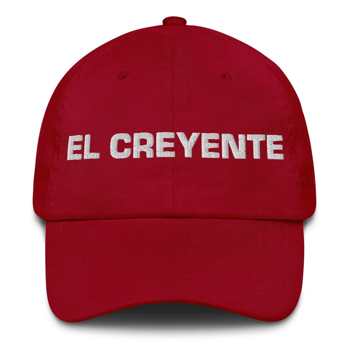 El Creyente The Believer Mexican Spanish Pride Gift Regalo Dad Hat Mexicada Cranberry