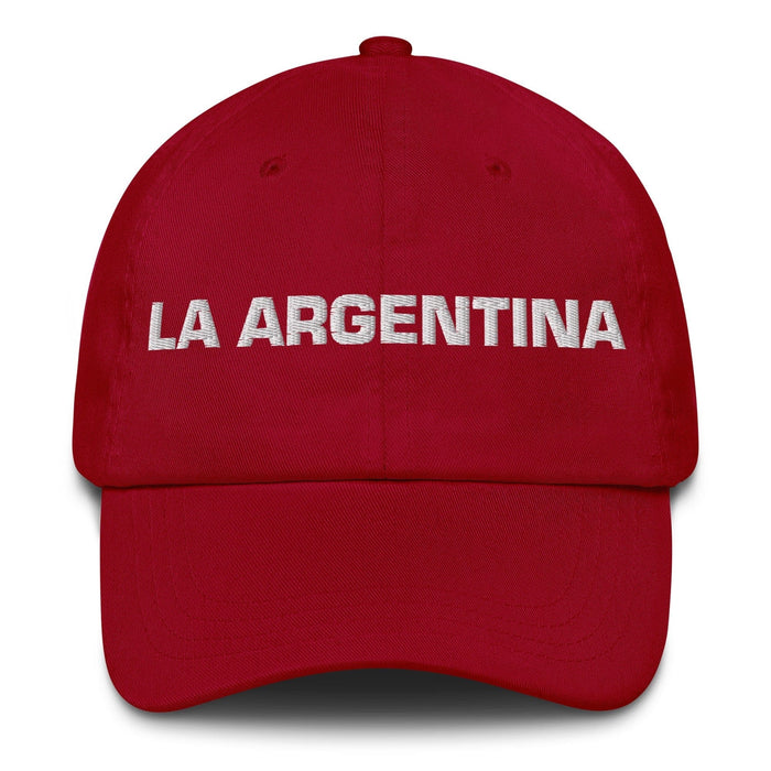 La Argentina The Argentine Mexican Spanish Pride Gift Regalo Dad Hat Mexicada Cranberry