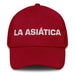 La Asiática The Asian Mexican Spanish Pride Gift Regalo Dad Hat Mexicada Cranberry