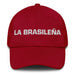 La Brasileña The Brazilian Mexican Spanish Pride Gift Regalo Dad Hat Mexicada Cranberry