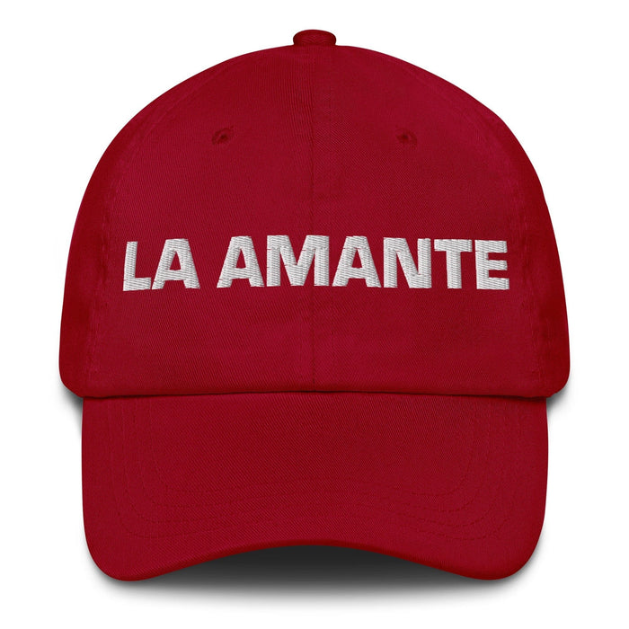 La Amante The Lover Mexican Spanish Pride Gift Regalo Dad Hat Mexicada Cranberry