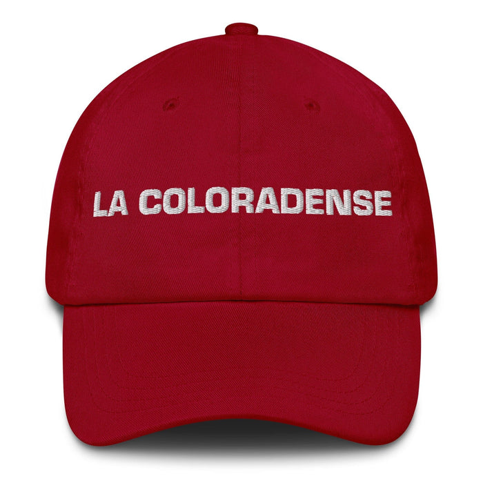 La Coloradense The Coloradan Mexican Spanish Pride Gift Regalo Dad Hat Mexicada Cranberry