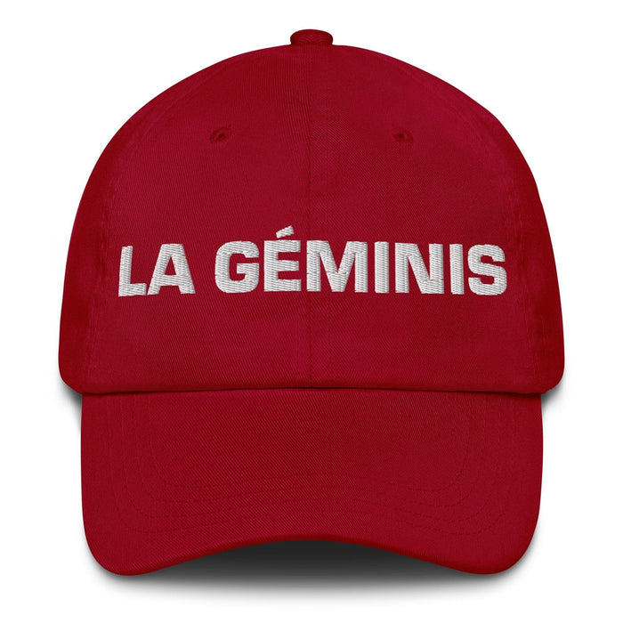 La Géminis The Gemini Mexican Spanish Pride Gift Regalo Dad Hat Mexicada Cranberry