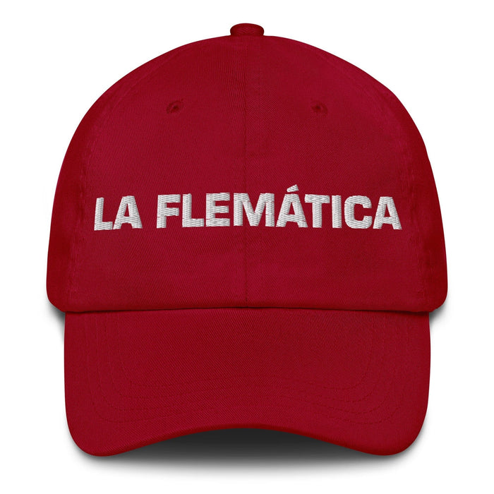 La Flemática The Phlegmatic Mexican Spanish Pride Gift Regalo Dad Hat Mexicada Cranberry