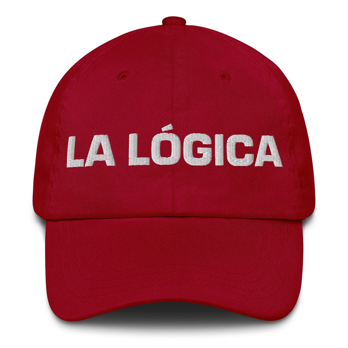 La Lógica The Logical Mexican Spanish Pride Gift Regalo Dad Hat Mexicada Cranberry