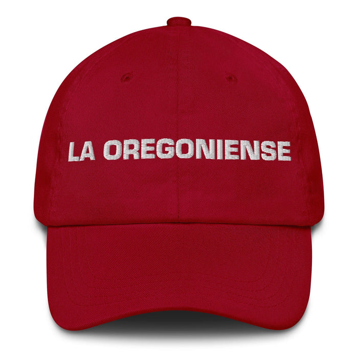 La Oregoniense The Oregonian Mexican Spanish Pride Gift Regalo Dad Hat Mexicada Cranberry