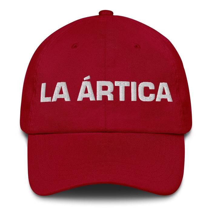 La Ártica The Arctic Mexican Spanish Pride Gift Regalo Dad Hat Mexicada Cranberry