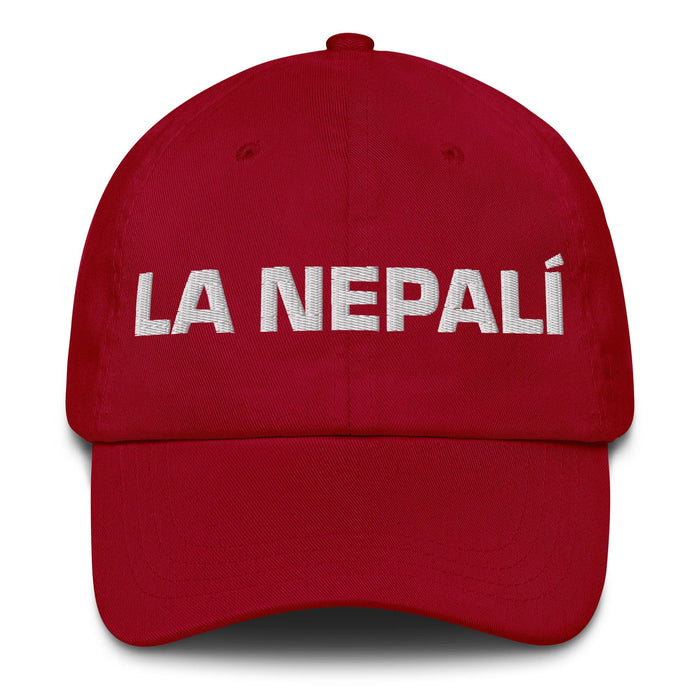 La Nepalí The Nepali Mexican Spanish Pride Gift Regalo Dad Hat Mexicada Cranberry