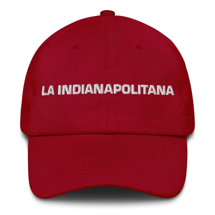 La Indianapolitana The Indianapolis Resident Mexican Spanish Pride Gift Regalo Dad Hat Mexicada Cranberry