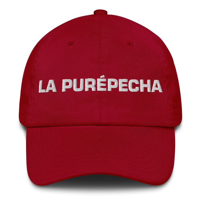 La Purépecha The Purépecha Mexican Spanish Pride Gift Regalo Dad Hat Mexicada Cranberry