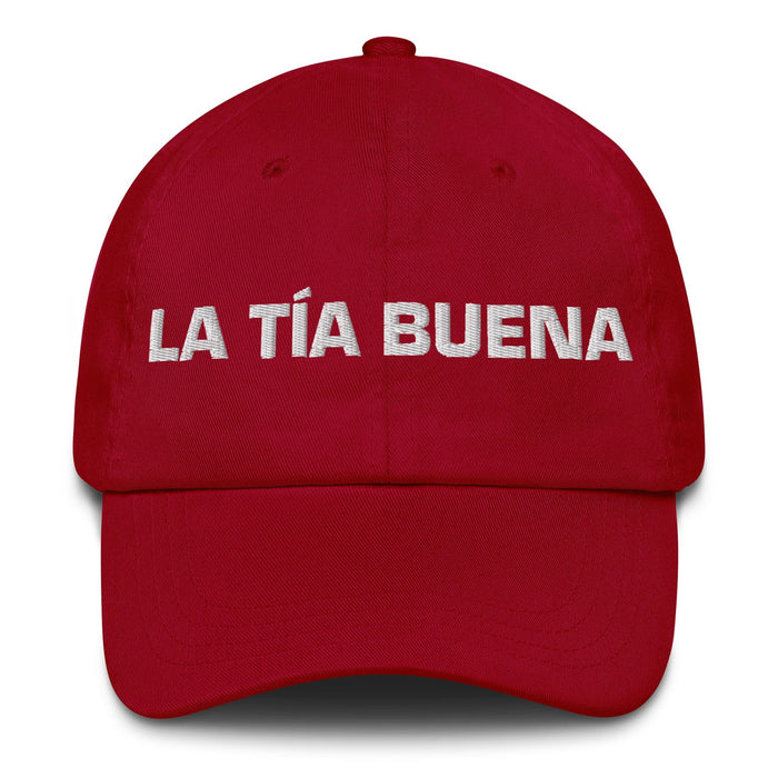 La Tía Buena The Hot One Mexican Spanish Pride Gift Regalo Dad Hat Mexicada Cranberry