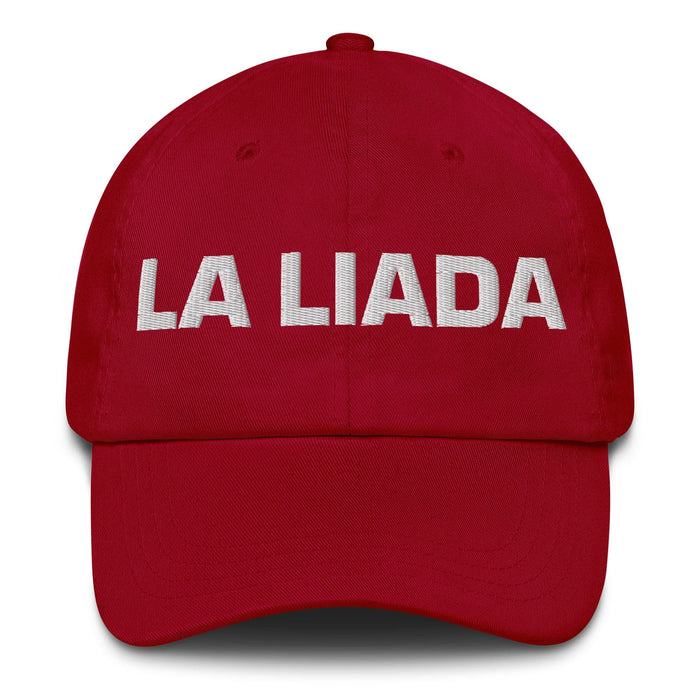 La Liada The Hooked Up One Mexican Spanish Pride Gift Regalo Dad Hat Mexicada Cranberry