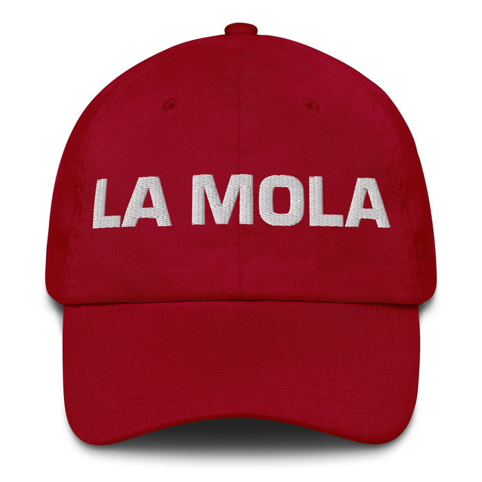 La Mola The Cool One Mexican Spanish Pride Gift Regalo Dad Hat Mexicada Cranberry