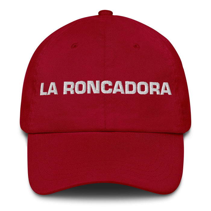 La Roncadora The Snorer Mexican Spanish Pride Gift Regalo Dad Hat Mexicada Cranberry