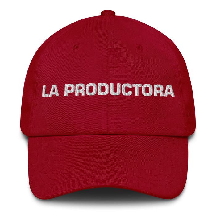 La Productora The Producer Mexican Spanish Pride Gift Regalo Dad Hat Mexicada Cranberry