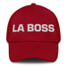 La Boss The Boss Mexican Spanish Pride Gift Regalo Dad Hat Mexicada Cranberry