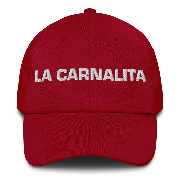 La Carnalita The Little Sibling (Buddy) Mexican Spanish Pride Gift Regalo Dad Hat Mexicada Cranberry