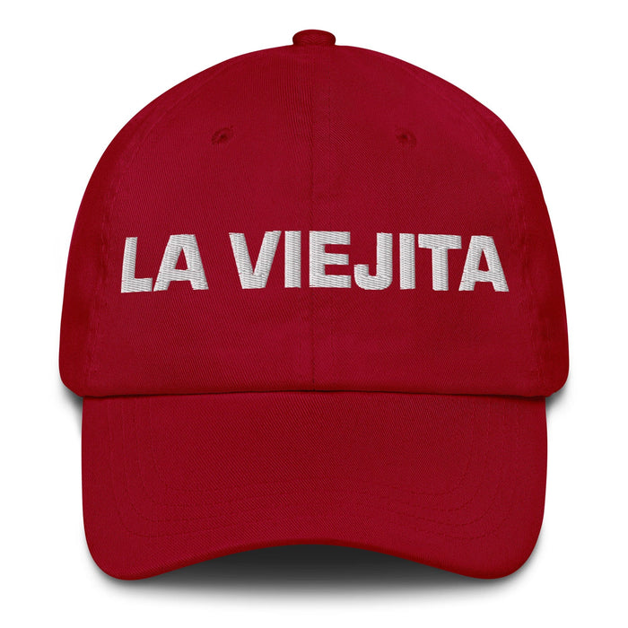 La Viejita The Little Old Lady/Man Mexican Spanish Pride Gift Regalo Dad Hat Mexicada Cranberry