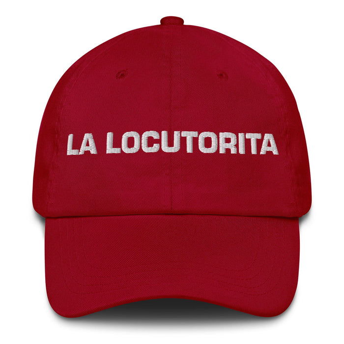 La Locutorita The Little Announcer Mexican Spanish Pride Gift Regalo Dad Hat Mexicada Cranberry