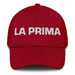 La Prima The Cousin (Female) / The Cousin (Male) Mexican Spanish Pride Gift Regalo Dad Hat Mexicada Cranberry