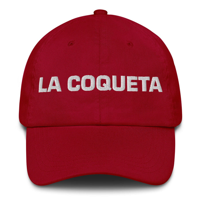 La Coqueta The Flirt Mexican Spanish Pride Gift Regalo Dad Hat Mexicada Cranberry