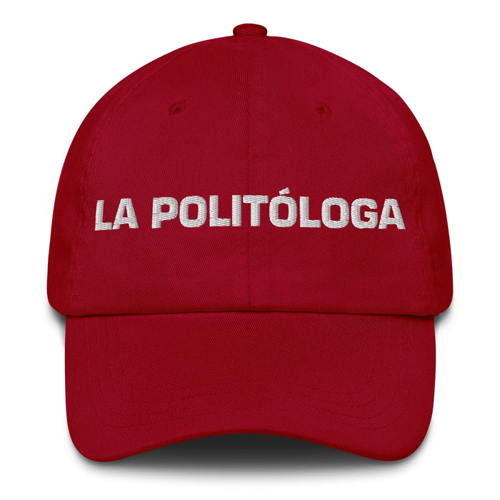 La Politóloga The Political Analyst Mexican Spanish Pride Gift Regalo Dad Hat Mexicada Cranberry