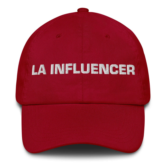 La Influencer The Influencer Mexican Spanish Pride Gift Regalo Dad Hat Mexicada Cranberry