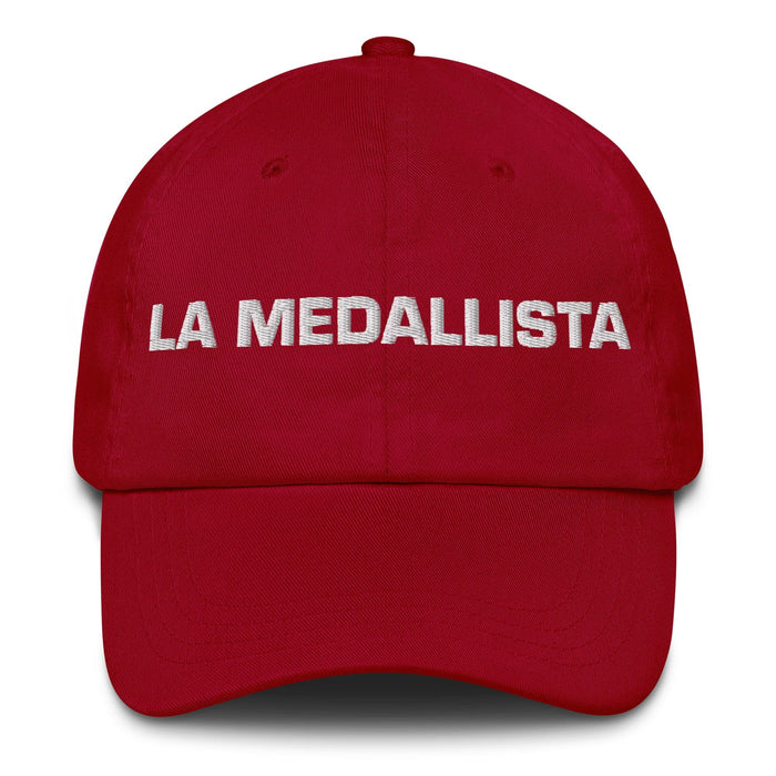 La Medallista The Medalist Mexican Spanish Pride Gift Regalo Dad Hat Mexicada Cranberry