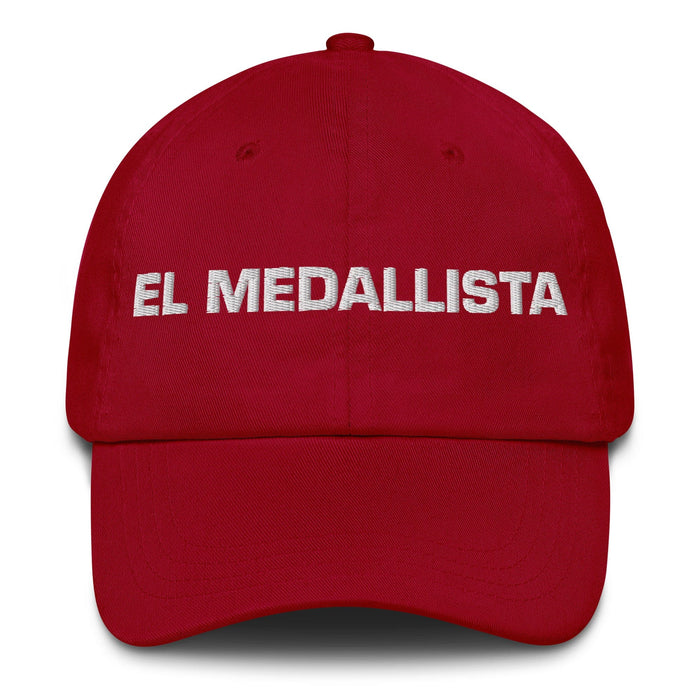 El Medallista The Medalist Mexican Spanish Pride Gift Regalo Dad Hat Mexicada Cranberry