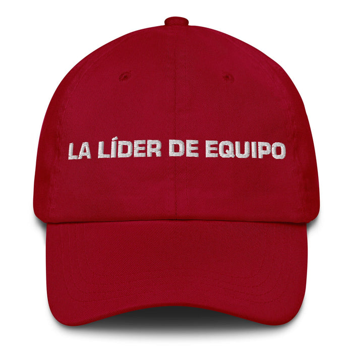 La Líder De Equipo The Team Leader Mexican Spanish Pride Gift Regalo Dad Hat Mexicada Cranberry