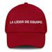 La Líder De Equipo The Team Leader Mexican Spanish Pride Gift Regalo Dad Hat Mexicada Cranberry